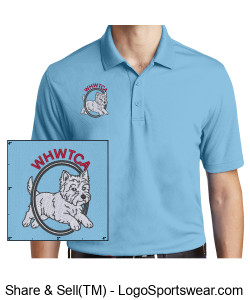Men's Polo Shirt with embroidered Westie Design Zoom